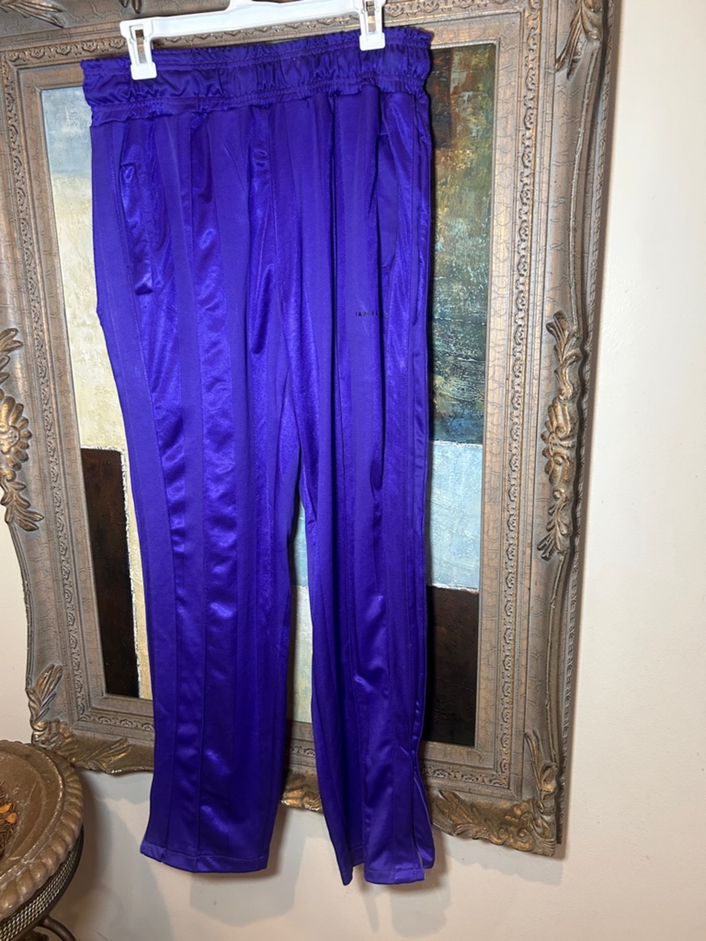Purple Men’s Satin Wide-Leg Pants- Milano- Family First